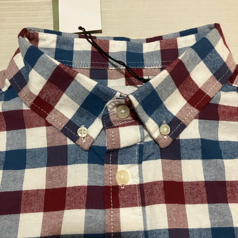 Goodfellow Men's Long Sleeve Slim Fit Plaid Flannel Large Oxford Button Up Shirt